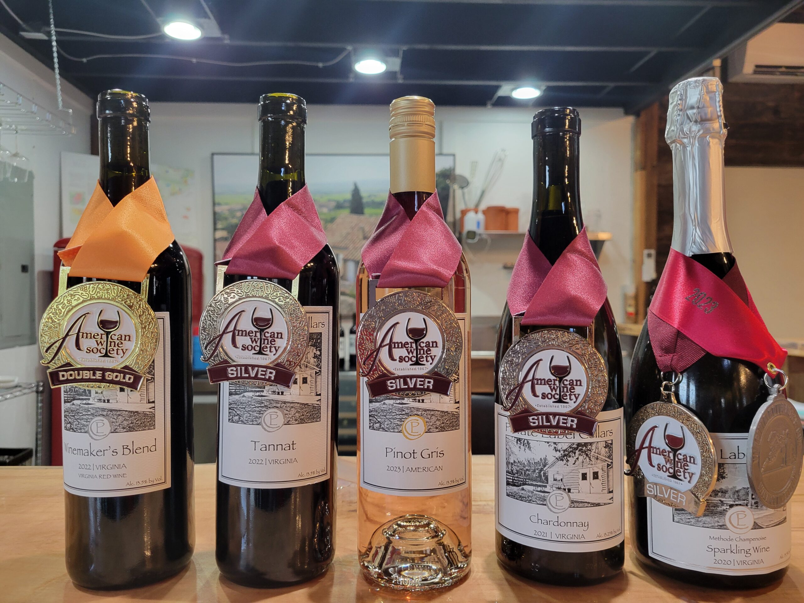 Photos of PLC 2024 Wines won double gold and silver